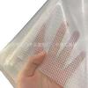 Pin de fábrica clipe de PVC rede 300D PVC laminado transparente clipe rede resistente a rasgos pvc branco grade tecido cortina de poeira papelaria
