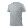 Venta directa de fábrica transmisión en vivo transfronteriza camiseta de secado rápido para parejas hombres y mujeres, deportiva exterior transpirable seda de hielo manga corta alta elasticidad nailon