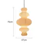 Luminária Pendente AKARI de Papel Washi Plissado Quadrado Isamu Noguchi Estilo Japonês Wabi-Sabi Sala de Jantar Quarto Papel de Algodão Iluminação de Ambiente Minimalista