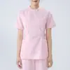 Uniforme de Enfermeira Feminino Fato Dividido de Manga Longa Conjunto Completo de Shorts Azuis de Verão Manga Curta Tamanho Grande Uniforme de Trabalho Médico