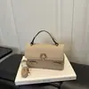 Outono 2026 Nova Moda Tendência Xadrez Luxo Leve Moda Chique Simples Versátil Ombro Único Transversal Portátil Pequena Quadrada Bolsa Transversal