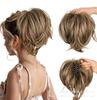 Peluca transfronteriza europea y americana con clip para cola de caballo, cabello rizado, cola de caballo corta, anilla ajustable para el cabello, peluca esponjosa, cola de caballo