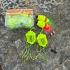 Kit de pesca de carpa prateada com boia luminosa em caixa, duas capas, pagamento, não é fácil de emaranhar, Monstro da água, garra de águia, anzol explosivo, boia de carpa prateada luminosa