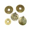 Suministros de Feng Shui Aleación Imitación Monedas Antiguas Dinastía Qing Monedas de Cobre Bolsa de Monedas Sueltas Bagua Entrada y Salida Seguro Monedas de Cobre Accesorios Colgantes para Coche