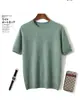Suéter de cachemira para hombre de manga corta, cuello redondo, otoño e invierno, tejido de panal, lana suelta, suéter ligero de manga corta, venta al por mayor
