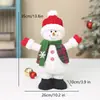 Decoraciones Navideñas Muñecos Nuevos de Tela Arreglo de Escena Navideña Figuras de Reno Estilo Americano Muñeco de Nieve Anciano