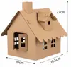 Ofrendas para Mascotas: Casa con Forma de Gato Villa Ofrendas de Papel para Entierro, Ofrendas Conmemorativas para Perros y Mascotas, Dinero de Papel para Conmemorar Mascotas