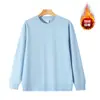 Nova Blusa de Moletom de Lã Outono e Inverno para Homens, Gola Redonda, Casual, Solta, Manga Longa, Camada Base, Bordado de Logo Personalizável para Homens e Mulheres