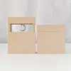 Caixa de Exibição Transparente de Filme PE Manga de Papel Correspondente Caixa de Embalagem Suspensa Saco de Presente Anel de Joia Caixa de Papel para Joias