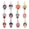 Design original cartoon 2D versão Q boneca de tecido não tecido patch bordado figura pequena fofa pingente de bolsa DIY