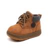 Botas Curtas Infantis 2025 Outono Novo Estilo Botas Estilo Britânico para Meninos Botas de Couro Retrô para Meninas Botas de Moda para Bebês