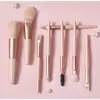 Set de 13 Brochas de Maquillaje Cuatro Estaciones Verde, Polvo de Té con Leche, Polvo de Café, Suministro Directo del Fabricante, Brochas de Maquillaje Asequibles para Principiantes y Novatos, Polvo Suelto