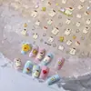 Populares calcomanías para uñas mini de colores 3D amarillas, esmalte de uñas azul, esmalte de uñas rosa, calcomanías decorativas para uñas al por mayor