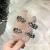 Pinzas para el cabello de pedrería brillante de lujo estilo coreano Dongdaemun Primavera 2026 para mujer, Colección de accesorios para el cabello de la frente