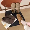Zapatos de vestir hebilla de cuero Rad suela blanda mules sin cordones punta redonda Americanos con alza interior mocasines mujer versátil gamuza de moda