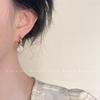 Aretes de Concha Natural con Textura de Lujo Accesible Francés para Mujer, Aretes de Zirconia Versátiles de Alta Gama, Aretes Dulces y a la Moda