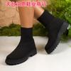Botas Cortas para Mujer Estilo Nuevo Otoño e Invierno 2025 Europeas y Americanas, sin Cordones, Tacón Medio, Comercio Exterior Transfronterizo, En Stock, Tallas Grandes, Venta al por Mayor, Botas de Cuero para Mujer