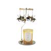 Set de Velas Navideñas con Aroma a Oro y Disco Delgado en Stock del Fabricante con Candelabro de Linterna Giratoria, Regalo Festivo para el Hogar