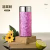 Termo de Titanio Puro Taza Térmica Doble Pared Portátil para Bolsillo de Mujer Pequeña Capacidad para Exteriores Escuela Oficina Taza de Agua 200ml Taza de Té