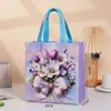 Buquês de Flores Pintadas Transfronteiriços, Sacolas de Presente Requintadas para Feriados, Mini Bolsas Tote, Sacolas de Presente, Sacolas de Presente de Natal