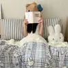 Manta de lã de cordeiro quente e espessa para outono e inverno, flanelado de leite fofo com desenho, manta de sofá dupla face quente para lazer