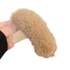 Grampo de Pelúcia Marrom para Mulheres no Outono e Inverno, Cabelo Meio Preso na Nuca, Presilha Torcida, Grampo de Cabelo, Presilha Banana, Acessório de Cabelo