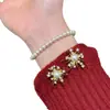 Pendientes de Plata Fina S999 con Aguja de Plata y Diamante Rojo Brillante Swarovski tipo Fuegos Artificiales para Mujer, Pendientes de Año Nuevo Estilo de Nicho de Moda de Gama Alta