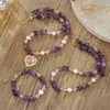 Pulsera Collar de Perlas de Agua Dulce Amatista Estilo Nuevo Otoño e Invierno para Niñas, Joyería Diaria de Lujo Ligero de Alta Gama, Regalo para Mejores Amigas