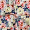 "Neón mar de flores" primavera y verano nuevo algodón 60 imitación Tencel tejido amigable con la piel tejido estampado por inyección directa digital