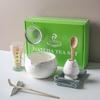 Juego de té Matcha estilo japonés traje Tazón Matcha con boca Esmalte moteado Juego de té de 7 piezas Caja de regalo Baibenli Producto nuevo de alta gama
