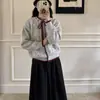 Diseño Coreano Cardigan de Punto Suave y Cera con Cordones Chaqueta de Punto Ropa de Abrigo para Mujer Primavera y Otoño Nuevo Estilo Retro Perezoso