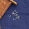 Plata de Ley 925 Redonda de un Solo Círculo Hecha a Mano DIY Joyería Pulsera Collar Conexión Final Accesorios Fábrica Stock Listo Entrega 48H