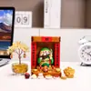 Adorno Feng Shui para Escritorio: Pequeño Altar para Trabajadores, Árbol de Dinero de Citrino para la Buena Suerte, Decoración de Entrada de Oficina