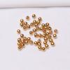 Não-desbotamento 24k vácuo de ouro espaçador contas brilhante através do orifício contas de cobre sólido pulseira acessórios diy pulseira frisada acessórios