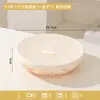 Prato de cozimento a vapor de cerâmica de alto valor estilo japonês com três compartimentos, novo prato dividido doméstico, prato de salada, prato para perda de peso, louça de cerâmica