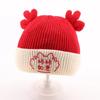 Sombrero de Lana para Bebé Otoño e Invierno Sombrero Festivo de Luna Llena para Bebé Lindo Sombrero de Punto para Bebé Niños 0-8 Meses Sombrero Fetal