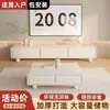 Mueble de TV de Alta Gama Estilo Crema, Ecológico, Madera Maciza Completa, Duradero, Estilo Simple y Moderno, Gran Capacidad de Almacenamiento para Sala de Estar del Hogar