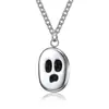 Colar Europeu e Americano Fantasma Fantasma Fantasma Aço Titânio Masculino Hip-hop Personalidade Pingente Colar Feminino Cor-livre Corrente de Lã Acessórios
