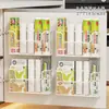 Organizador de filme plástico para porta de armário de cozinha, montado na parede, para guardar itens dentro da porta do armário, porta-temperos, prateleira de armazenamento multifuncional