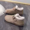 Zapatos para mujer estilo Birkenstock de 3 cm de altura que aumentan la estatura, forrados de felpa, nueva colección otoño/invierno 2026, mocasines casuales, zapatos de algodón esponjosos, botas de nieve cálidas
