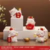 Enfeites de Gato da Sorte Desenho Animado em Resina Artesanato Sala de Estar Quarto Entrada Escritório Mesa de Trabalho Presente de Aniversário para Outros
