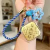 Llavero de Oro Puro 999, Princesa del Tesoro, Colgante de Buena Fortuna, Amuleto, Regalo, Admite Personalización al por Mayor