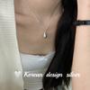 Corea del Sur Dongdaemun Diseño de Nicho Joyería de Plata Plata de Ley S925 Simple Moda Collar de Huevo para Mujer
