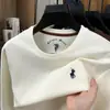 Camiseta de Manga Larga para Hombre con Cuello Redondo de Algodón de Fibra Larga 250g Otoño 2025 Nueva Moda Casual Sudadera Básica Bordada para Hombre