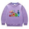 Primavera e Outono de 2026 Estilo Coreano Desenho Animado Novas Roupas Infantis Moletom de Gola Redonda Mangas Longas de Algodão para Meninos e Meninas