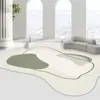 Alfombra Felpa Imitación Cachemir Fresca Estilo Ins Forma de Nube Color Crema para Sofá Mesa de Café Mesita de Noche Dormitorio Manta para Lado de la Cama