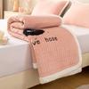 Protector de Cama de Terciopelo de Leche Engrosado de Invierno Pieza Única 2026 Nuevo Cubre Cama de Franela Coral Juego de Sábanas Acolchadas de Tres Piezas