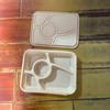 Caja de Embalaje Desechable, Lonchera Biodegradable de Almidón de Maíz, Lonchera de 456 Compartimentos, Lonchera para Llevar, Desechable Comercial