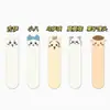 Meias Usagi Chiikawa de Primavera para Mulheres, Estilo Casal, Meias Brancas Fofas de Desenho Animado de Cano Médio, Estilo Simples Japonês Versátil