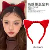 Diadema de Gato Lindo con Orejas de Felpa Accesorios para el Cabello Lavado de Cara Diadema para Mostrar la Cara Reducción de Edad Pequeña Otoño e Invierno Pinzas para el Cabello de Gatito Negro